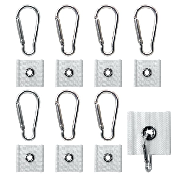 BIBABLYKE Awning Rail Hooks Suitable for Motorhome & Caravans, Fits 5/6mm to 7/8mm Tracks, Nylon Double Sided, Thickened Strength
