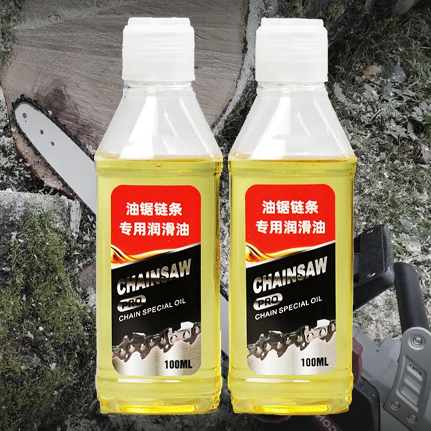 Chainsaw Lubricant Oil 100ml, Multi-Purpose Battery Chainsaw and Motor Saw Lubricant, Stainless Steel Chain Protection, Garden Equipment Maintenance, Reduces Friction, Extends Tool Lifespan