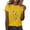 Yellow, variant on Women's Print Shirt Short Sleeve Round Neck T Shirt Fashion Top Lightweight Soft Casual Summer Tops Dragonfly Shirts Graphic Tees for Women Wine XXL