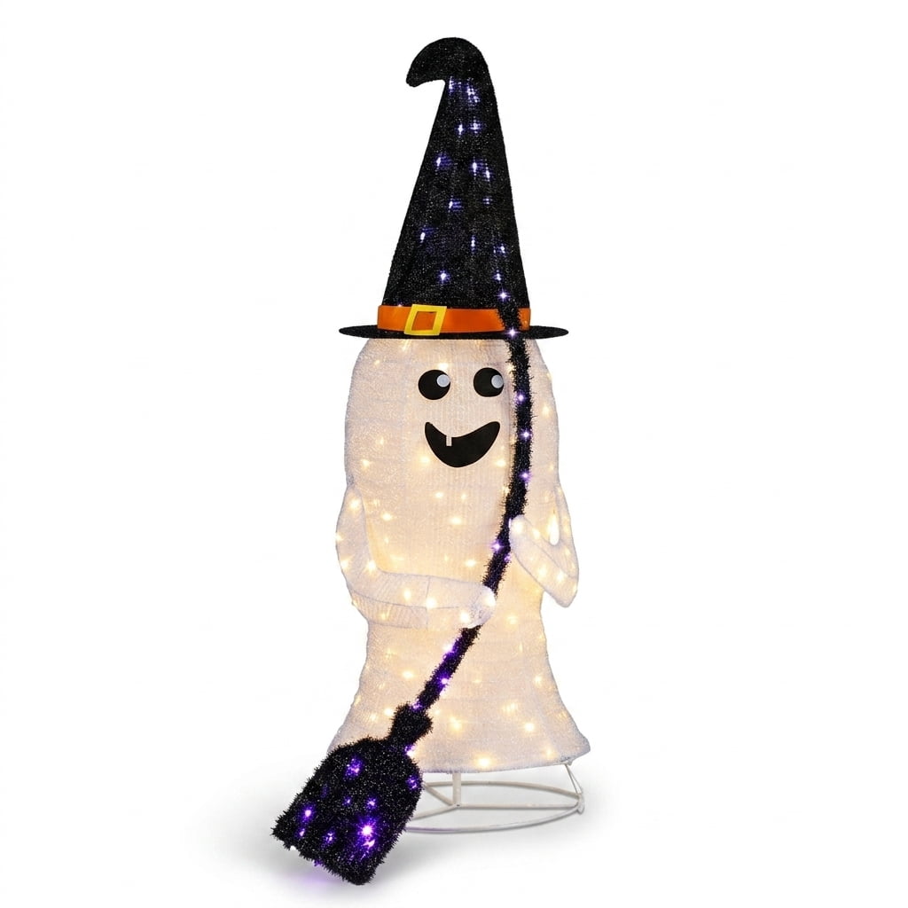 4ft Ghost 100LED Lighted Outdoor Halloween Decorations