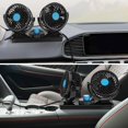 thumbnail image 5 of Ventilador giratorio de 360 ​​grados para coche, ventiladores eléctricos de 12 V CC de 2 velocidades con cabezal doble, ventilador circulador de aire de refrigeración silencioso y fuerte par, 5 of 5