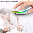 thumbnail image 5 of BioRing Rechargeable Optical Wireless Mouse with RGB LED Lights, Silver, 5 of 5