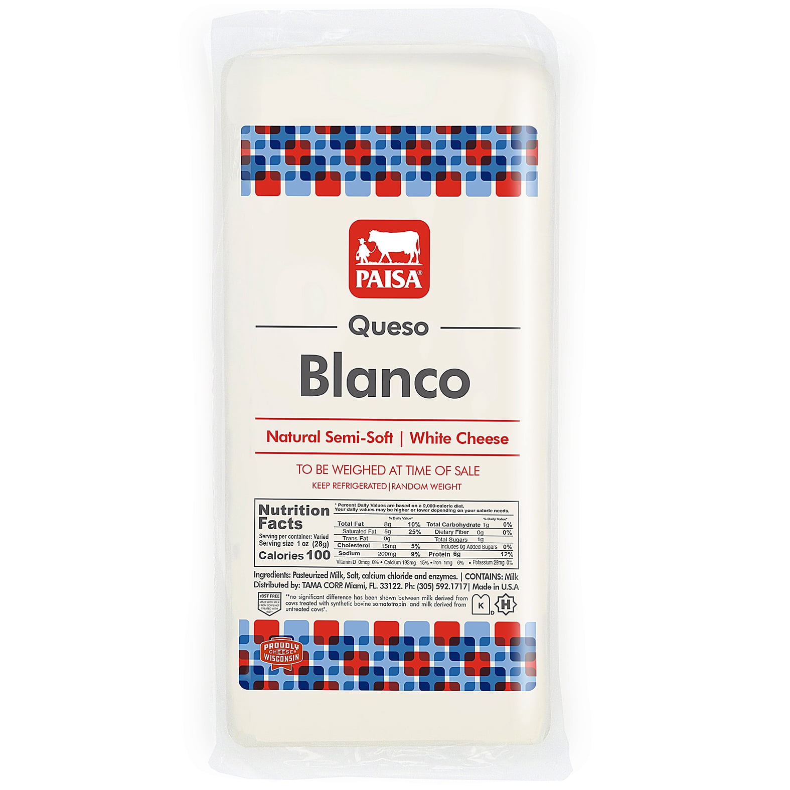 Paisa Queso Blanco, Deli Sliced