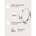 thumbnail image 4 of U7 Hoop Earrings for Women 60MM Chunky Stainless Steel Silver Hoop Earring Jewelry Gift for Mother Daughter Wife Teens, 4 of 6