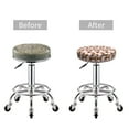 thumbnail image 5 of Kdxio Leopard Print Print Stool Covers Round,Stretch Round Bar Stool Covers Washable Bar Stool Cushion Slipcover for 12-15 Inch Chair, 5 of 7