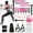 Hot Pink, variant on kisnbld Pilates Bar Kit, Portable Pilates Bar with Small Exercise ball & 3 Set of Resistance Bands, Exercise Equipment for Women Home Gym Yoga Workout