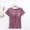 Purple, variant on SHITINN Short Sleeved T Shirt with Chest Pad Bra Cup Semi Sleeve Vest Pajamas Athletic Crop Tops 3x Sleeveless Shirts Active Loose Tops for Women Womens Top Loose Fit Half Top Muscle Shirt Women