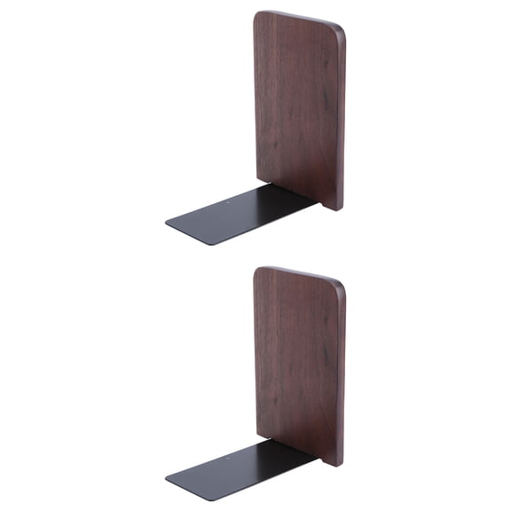 PAMINGONO 2-Pack Wooden Bookends for Home and Office, Stylish Decorative Book Holders, and Functional Book Support