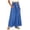 Blue, variant on Women's Cotton Linen Midi Skirt with Pockets Casual Flowy Swing Elastic High Waist A-Line Split Long Skirts,Pink,Women's S-XXL