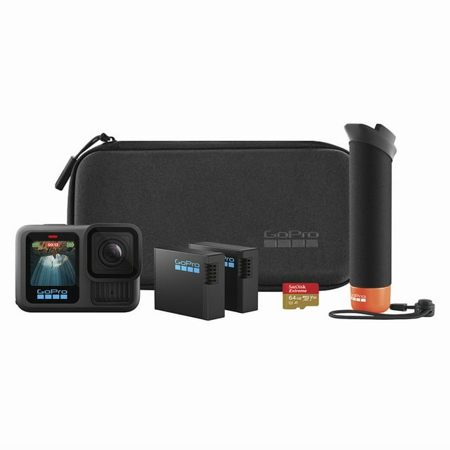 Cámara GoPro Hero 13 Black Paquete de accesorios con funda 3 piezas Negro