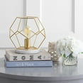 thumbnail image 3 of JONATHAN Y James 10" MidCentury Glam Metal/Marble Geometric LED Table Lamp, Brass, JYL1047A, 3 of 8