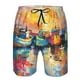 thumbnail image 3 of Fotbe Colorful Fishing Boats Trajes de Baño Estampados para Hombre, Shorts de Verano de Secado Rápido, Ropa de Playa, Bañadores-XX-Large, 3 of 6