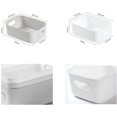thumbnail image 2 of Juego de 4 Cestas de Almacenamiento de Plástico Blanco, Cesta de Almacenamiento de Plástico, Cesta de Plástico con Asa para Armarios Apilables, Cocina, Dormitorio, Baño, Oficina, 19x13,5x7,5cm Blanco, 2 of 5