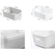 thumbnail image 2 of Juego de 4 Cestas de Almacenamiento de Plástico Blanco, Cesta de Almacenamiento de Plástico, Cesta de Plástico con Asa para Armarios Apilables, Cocina, Dormitorio, Baño, Oficina, 19x13,5x7,5cm Blanco, 2 of 5