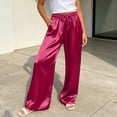 thumbnail image 2 of Gunia Wide Leg Pants For Women Casual Pants Elastic Waist Loose Fit Trousers Soft Flowy Straight Leg Pants Summer Flowy Pants, 2 of 5