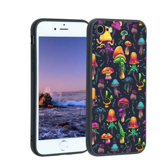 Mushrooms-Shrooms-Cottagecore-6 Phone Case, Degined for iPhone 7 Case Men Women, Flexible Silicone Shockproof Case for iPhone 7