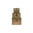 thumbnail image 2 of Square Decorative Metal Boxes with Gold Finish (Set of 3 Sizes), 2 of 4