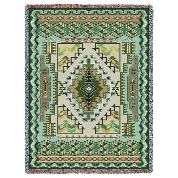 Pure Country Weavers Painted Hills Blanket Sage Tapestry Throw Woven from Cotton - Made in The USA (72x54)