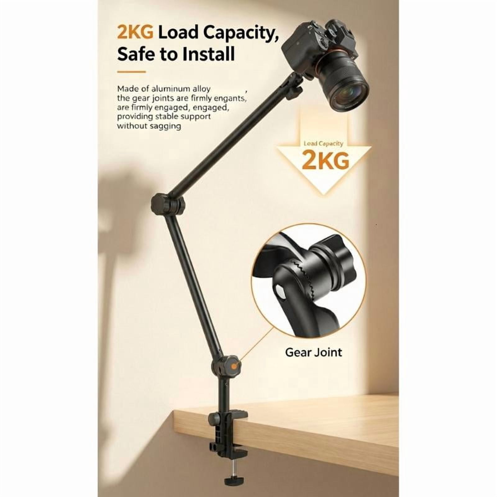 CEORPER Sturdy Alloy Desktop Clamp Stand Microphone Boom Arm For Camera Equipment