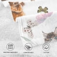 thumbnail image 3 of Coolnut Hand Towels Cats Butterfly 2 PCS, Cotton Bath Towels Drying Face Hands Body Decorative Water Absorbent Lightweight Washcloth for Bathroom Ktichen Travel Gym, 16"×28", 3 of 6