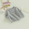 thumbnail image 3 of Douhoow Toddler Baby Warm Winter Sweater Boy Girl Knitted Sweatshirt Long Sleeve Loose Knit Tops, 3 of 8