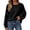 happyYEE-Black, variant on Women's Sweaters Fall Long Sleeve Crew Neck Oversized Pullover Tops Winter Fashion Versatile Sweater Tops