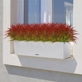 thumbnail image 4 of Scidweet Fall Artificial Plants Outdoor, 16 Bundles Autumn Fake Faux Grass Plastic Plants Fall Decorations for Patio Garden Porch Yard Home Fall Decor, Red, 4 of 7