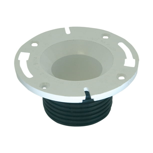 WaterTite 40107 PushNRepair PVC Closet Flange, 4 inch, White