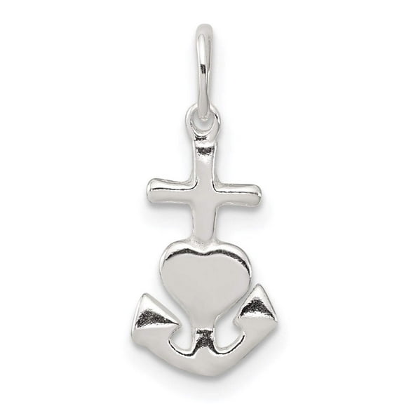 Sterling Silver Hope, Faith, and Charity Charm QC6336