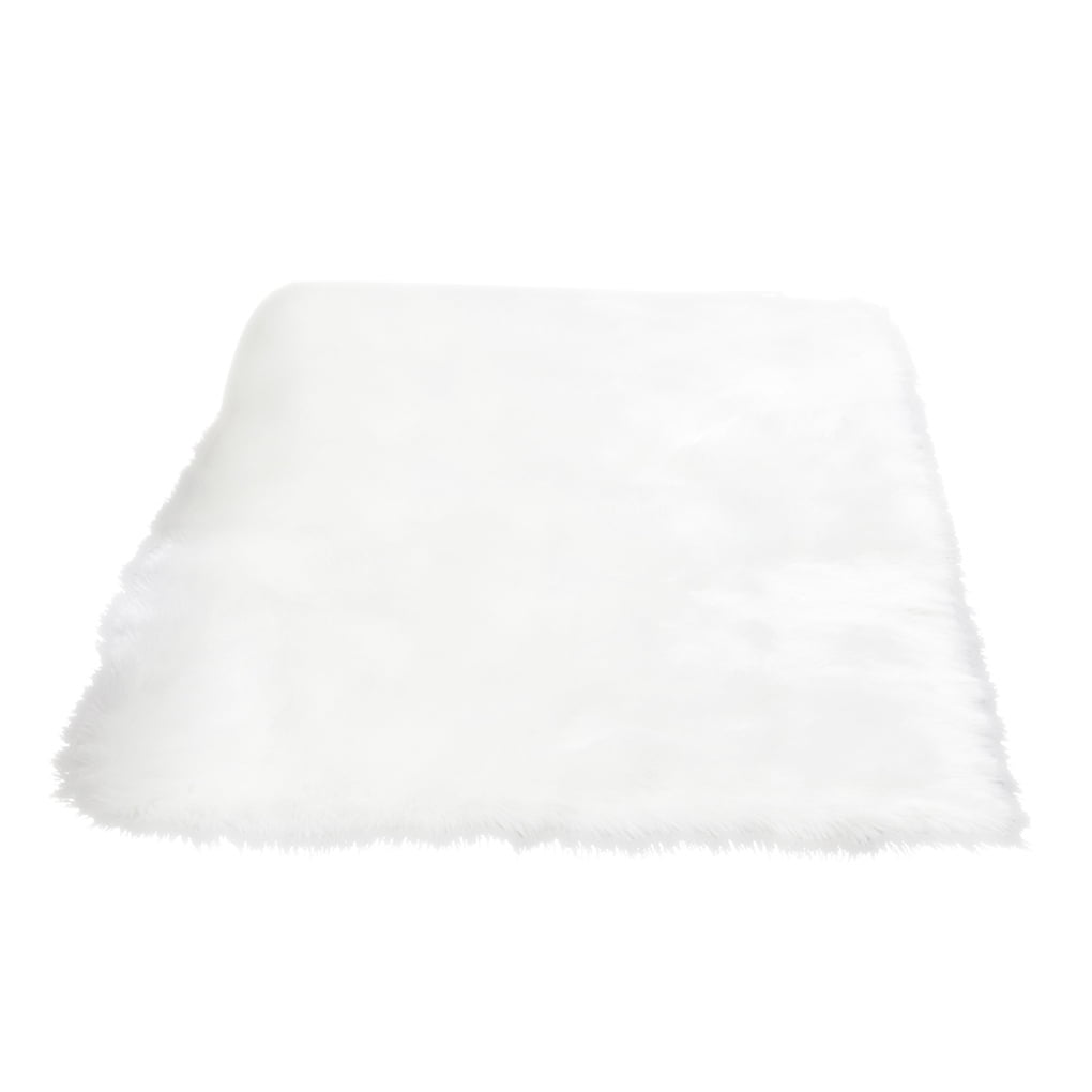 TureClos Plush Throw Rug Soft Chair Couch Cover Artificial Fluffy Floor Mat Carpet for Bedroom