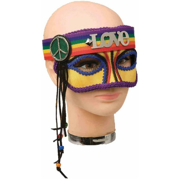 Morris Costumes Women's Hippie Rainbow Mask