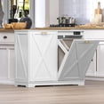 thumbnail image 6 of PUFFCAFE Tilt Out Kitchen Trash Can for 2 Cabinet,Odor Control & Negative Ion & Ozone Garbage Bin,Hidden Recycle Trash Cans for Kitchen,White, 6 of 7