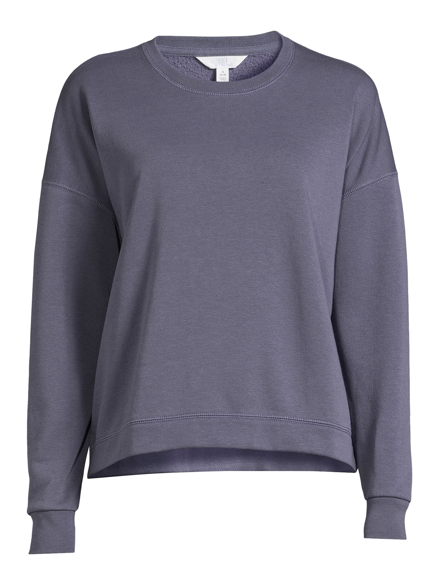 Time and Tru Women's Drop Shoulder Sweatshirt - Walmart.com