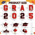 thumbnail image 3 of Class of 2025 Graduation Yard Sign Set Red Glitter Congrats Grad Outdoor Decorations for Celebrations, 3 of 5