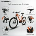 thumbnail image 3 of 26" Mountain Bike for Adults, Lightweight Aluminum Frame,Shimano 21-Speed,Orange, 3 of 10