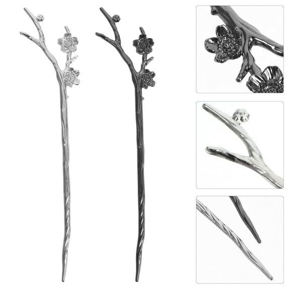 LOLIPPYY 2pcs Alloy Hair Sticks Set Elegant Hair Accessories for Girls Casual Outings and Daily Wear