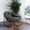 Polyester-Grey, variant on Holaki Oversized Outdoor Rattan Rocking Chair with Padded Cushion, Outdoor Patio Rocking Chair with Weather-Resistant Steel Frame, 250lbs, Modern Lounge Rocker for Porch Living Room, Olive Green