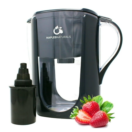 Alkaline Water Pitcher - filters chlorine and other contaminants, 10 cup Capacity, by Naples