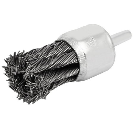 Stainless Steel Crimped Wire - 6mmx25mm Stainless Steel Knot Type Pen Design Crimped Wire End Brush