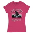 thumbnail image 5 of Just a Girl Who Loves Bigfoot T-Shirt Sasquatch Fan Cryptid Cute Gift Vintage Sunset Wildlife Camping Women's Tee, 5 of 7