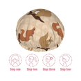 thumbnail image 5 of KLL Cartoon Squirrel Pattern Shower Cap & Bath Cap for Women,Reversible Oversized Waterproof Shower Caps for all Hair Lengths,Elastic Reusable Bathing Hair Cap, 5 of 6