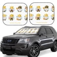 thumbnail image 6 of Kdxio Gnomes Honey Bee Print 2-Piece Sun Shade Front Windshield - Foldable Car Front Window Sunshades for Most Sedans SUV Truck, 6 of 6