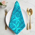 thumbnail image 2 of American Star Cloth Napkins, Blue Red Patriotic 4th of July Cyan Wood Washable and Reusable Dinner Napkins Set of 4, Table Napkin for Kitchen Party Birthday Wedding Hotel Housewarming 20"x20", 2 of 9
