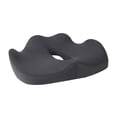 thumbnail image 3 of Cojín de espuma viscoelástica para silla, cómodo cojín ergonómico para asiento de coxis, almohada para sentarse en forma de donut para viajes, hogar, negro, 3 of 8