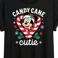 thumbnail image 3 of Disney - Minnie Candy Cane Cutie - Women's Oversized T-Shirt, 3 of 5