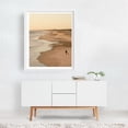 thumbnail image 2 of Morning at St. Augustine Beach 02 - St. Augustine Beach Florida Photography Beach Coastal Sunset Seaside Ocean Nature Dog White Framed Wall Art Print 12 x 16 inches, 2 of 3