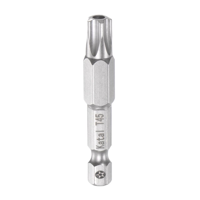T45 Estrella 5 Puntos Puntas de Destornillador 1/4" Hexagonal Vástago 2" Longitud Magnético Seguridad Torx Cabeza Tornillo Destornillador