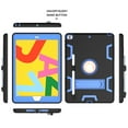 thumbnail image 5 of iPad 10.2" Case with Screen Protector, iPad 8th Generation 2020 Case, iPad 7th Generation 2019 Case, Dteck Full Body Rugged Shockproof Protective Case With Pencil Holder Kickstand Cover, Black/Blue, 5 of 6