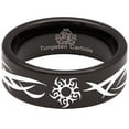 thumbnail image 5 of Tribal Sun Tungsten Carbide Ring, 5 of 9