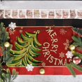 thumbnail image 3 of Xmas Tree Merry Christmas Doormat, Snowflake Winter Home Decor Low-Profile Switch Rug Door Mat Floor Mat for Indoor Outdoor 20x32 Inch, 3 of 4